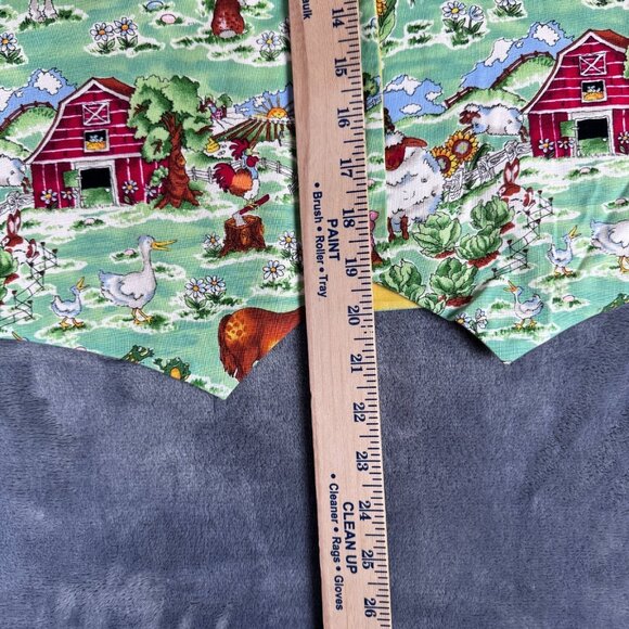Handmade Sewn Vest Cottage & Country Core Farm Animals School Teacher Artsy M-L - Picture 2 of 6